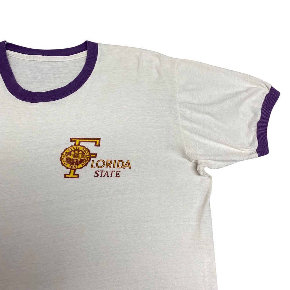 Vintage White Florida State Ringer T-Shirt